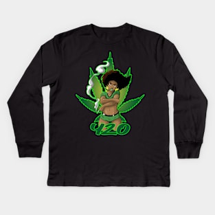 weed girl 1 Kids Long Sleeve T-Shirt